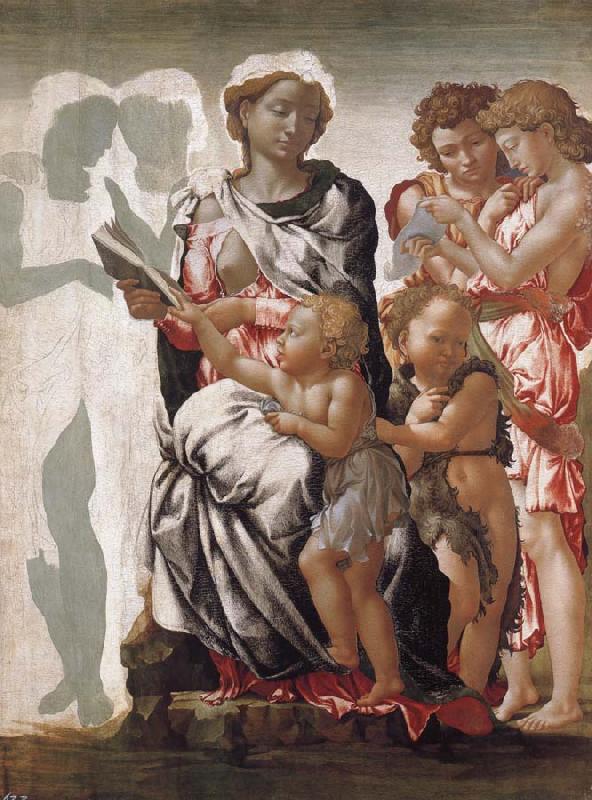 Michelangelo Buonarroti THe Madonna and Child with Saint John and Angels oil painting picture